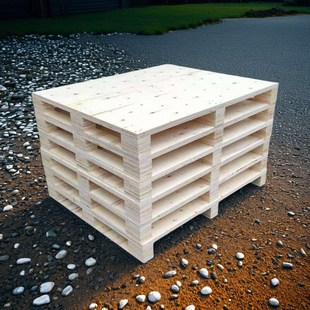 出口免熏蒸木托盘叉车板多层胶合板E木托货架物流架木质卡板定制