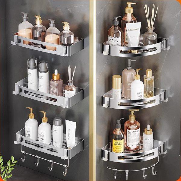 浴室置物架304不锈钢免打孔卫生间墙上转角收纳架壁挂式三角篮架,家装主材,卫浴置物架,淘宝优惠券,粉丝福利购,淘宝优惠卷