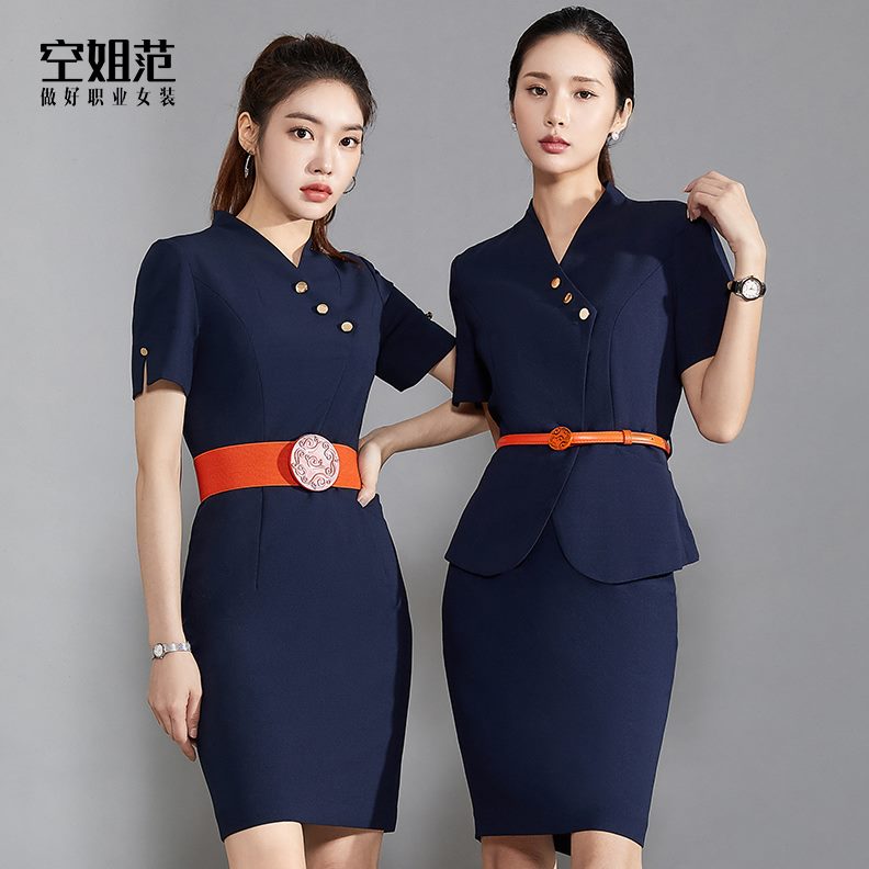 美容院工作服西服套装女酒店经理售楼处前台夏季短袖职业工装高端