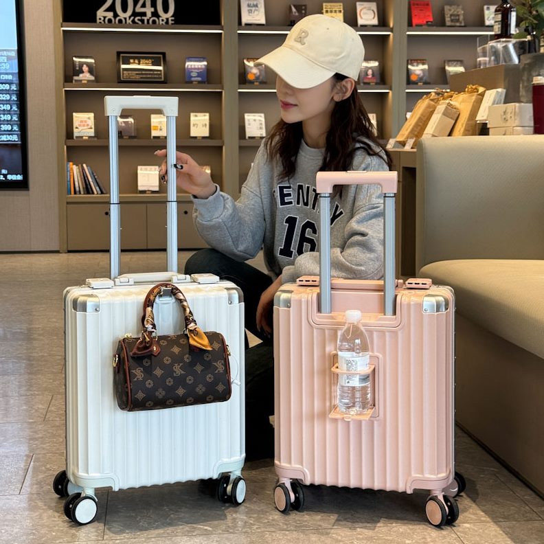 可上飞机横款18寸行李箱男免托运女密码轻便拉杆20方形登机箱小型