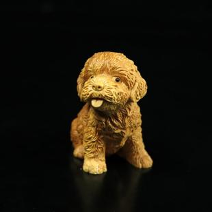 黄杨木雕手把件FJC艺生狗肖家居工装饰品车动收物摆件藏泰迪茶宠