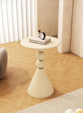 简约户床角几小型头桌奶油几风圆桌创意茶沙发边桌铁艺g565边几