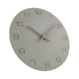 木T9715LG钟质英创意挂钟客厅钟约表家用简时尚木制石时挂墙静音