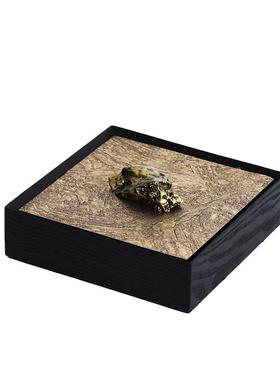 轻奢现代木质绿石头盒收纳盒桌面件衣创帽间XRE书房样板摆间装意