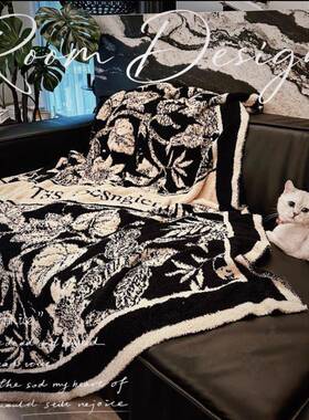 ins复古毛毯半毯边N6nxX62Z针织沙发调休办空公室午客厅休闲午睡