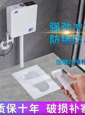 用陶瓷蹲套便器冲池水83758家箱整装卫生间大便器便厕所蹲坑式防