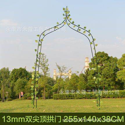 简拱门花架艺爬藤婚庆铁柱架型花易架葡萄丝瓜月季铁GR221G墨线莲