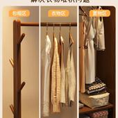 实木衣帽架全身试穿衣一体衣架可移动挂705架衣架镜落卧室置地物