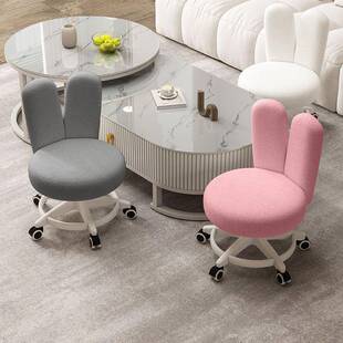 客厅简轮约子旋转北无品牌/凳欧滑矮凳靠背椅子换鞋凳转椅板凳家