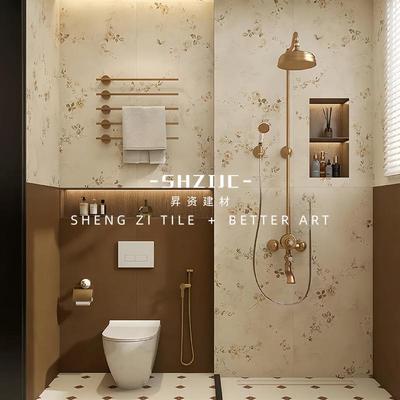 M12-SH法式复古中古风砖阳美拉德花砖卫生间墙砖砖地酒店瓷厨房浴