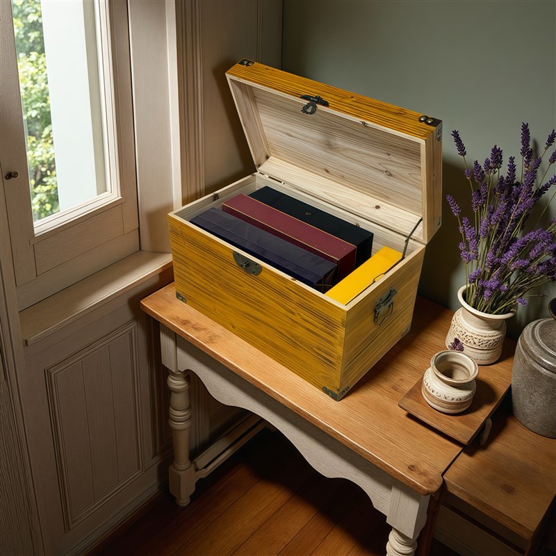 复古大木箱子家用带锁r储物整理箱客厅卧室衣帽间收纳定制实木箱