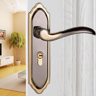 固3515特门锁室内卧室实木门锁式 通用欧静音金色房门锁型锁室内门