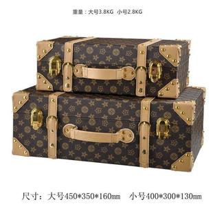 轻奢皮示质收纳箱储箱板房衣帽间样展743箱拍摄箱整理箱装 饰物摆