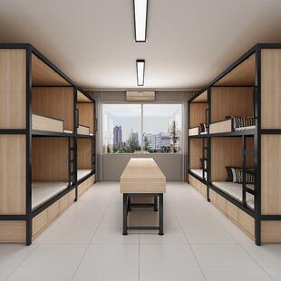 年旅青社铺上下公寓员工宿舍双层床儿童学生全床实无品牌/木太空