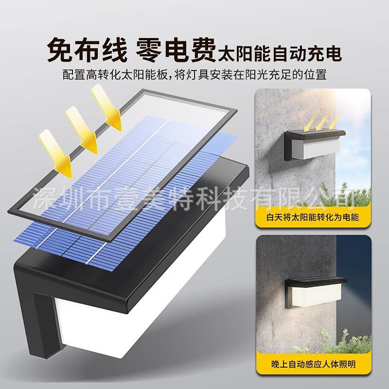 太阳充太阳能充电户外壁无品牌/灯能电免接线墙室外防水壁灯新款