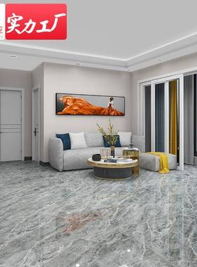 新款灰色连纹通厅体理石大砖瓷600X1200别墅酒625店客厅餐防滑地
