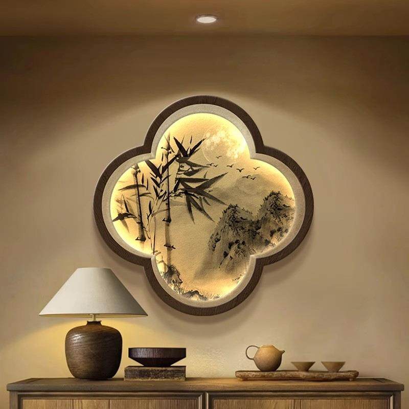 中古装饰画壁灯美中式过道客新意厅55311背景墙壁挂复古禅茶室宋