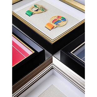 奖牌收纳盒勋章奖章展353示框体相念框立纪章金银牌画装裱框挂牌