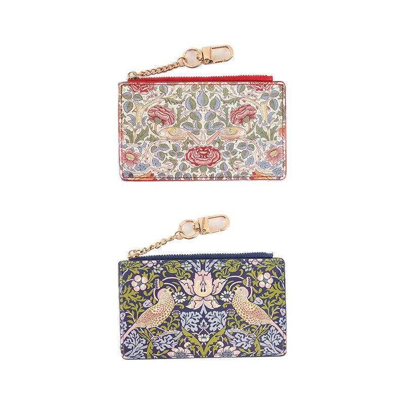 VA博物馆莫里斯玫瑰草莓小偷卡包挂饰零钱包多功能钱包