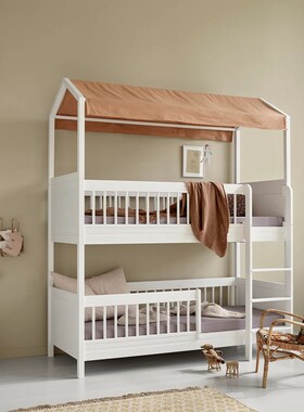 简约小户型高低床全实木多功能双层上下铺床儿童中高床Z树屋床定