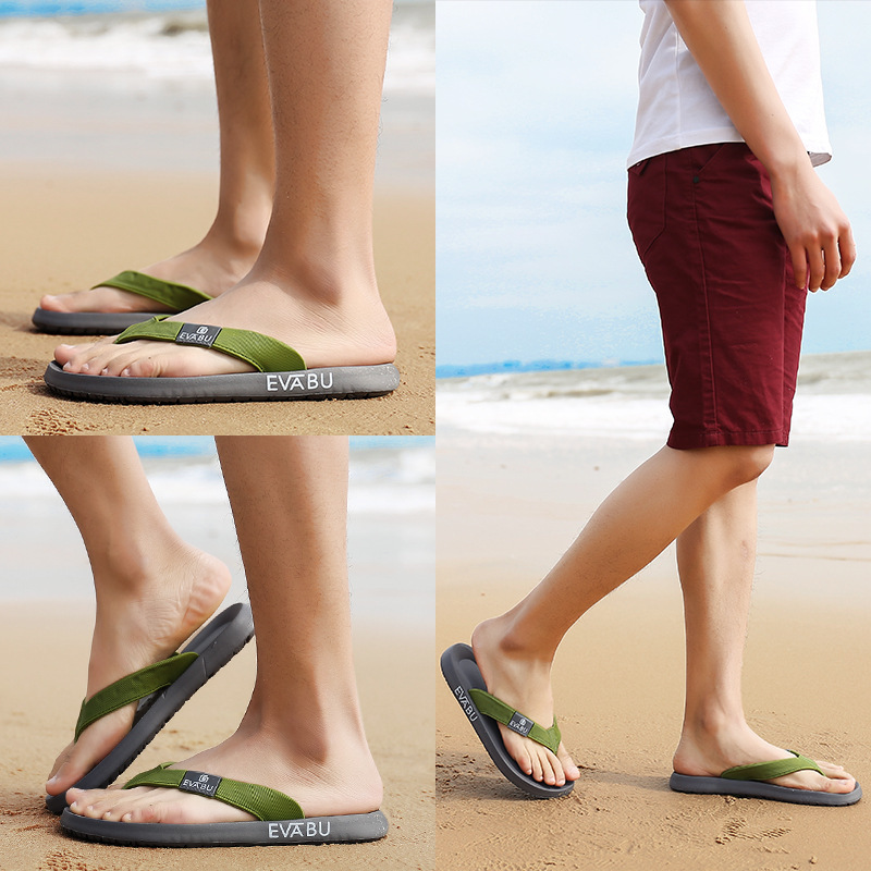 人字拖男士沙滩鞋夏季防滑凉鞋室外穿夹脚拖鞋男潮流韩版个性凉拖