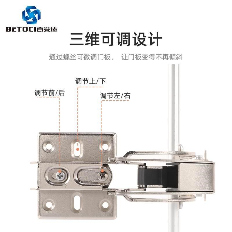 衣柜橱柜巴士折叠平开门铰链厨房柜门缓冲阻尼平移门合页五金配件