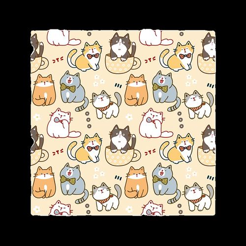 个性浴室卡通墙砖卫生间瓷砖小猫图案洗手间厕所艺术花砖背景定制