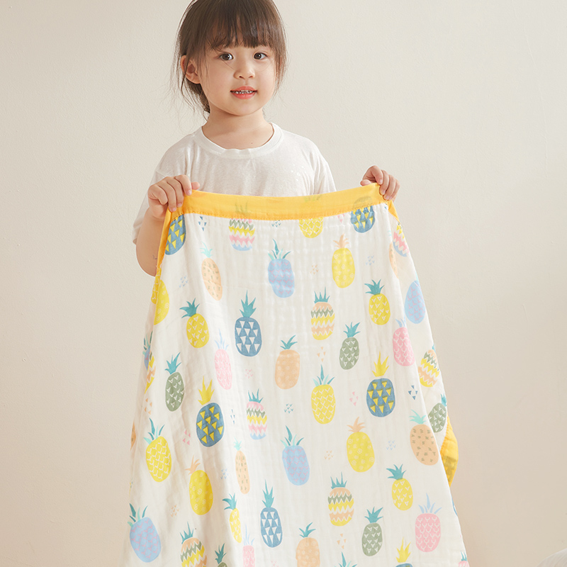 六层婴儿纱布浴巾泡泡纱毯A类加厚儿童盖毯夏季午睡空调毯毛巾被