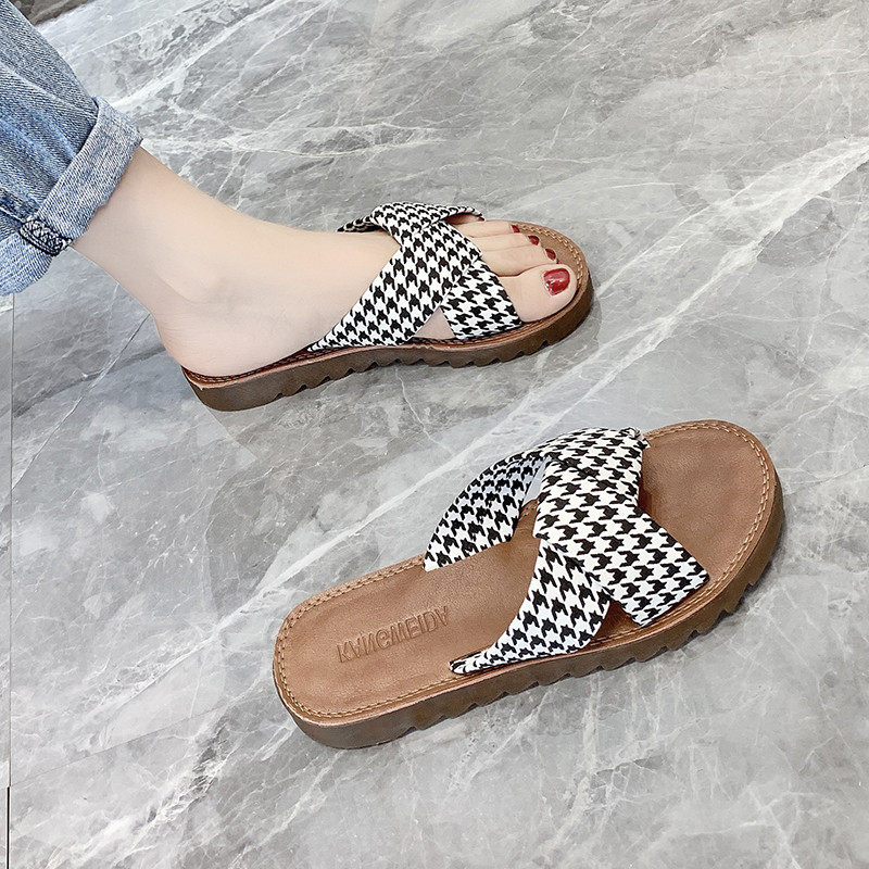 牛筋软底拖鞋女夏时尚外穿网红ins潮软底防滑孕妇凉拖鞋平底豹纹,女鞋,一字拖,淘宝优惠券,粉丝福利购,淘宝优惠卷