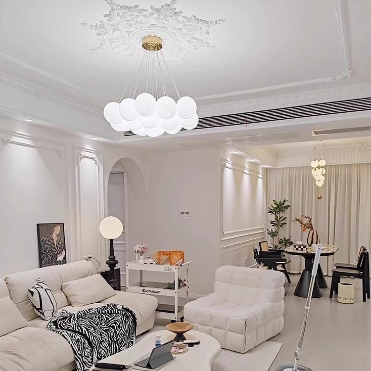 月球星球泡法23673泡灯球客厅吊灯式奶油风浪漫网红主卧房室儿童