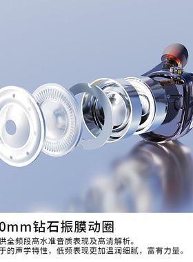 NDIZR钻线石膜大动圈高音质HFI重低音71228入耳式直振播监听有耳
