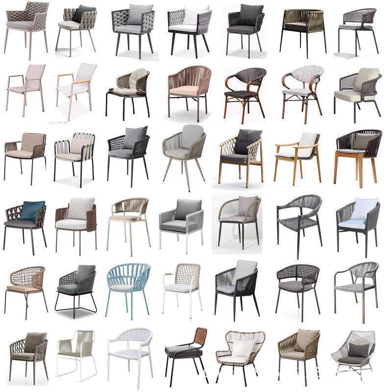 户外藤编藤椅金休闲阳花园铝合餐椅庭院室水外酒店防台A款系列桌