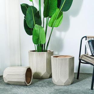 特大号陶上KLJ家瓷花盆大口径30cm以透气陶客厅用粗天堂鸟花盆庭