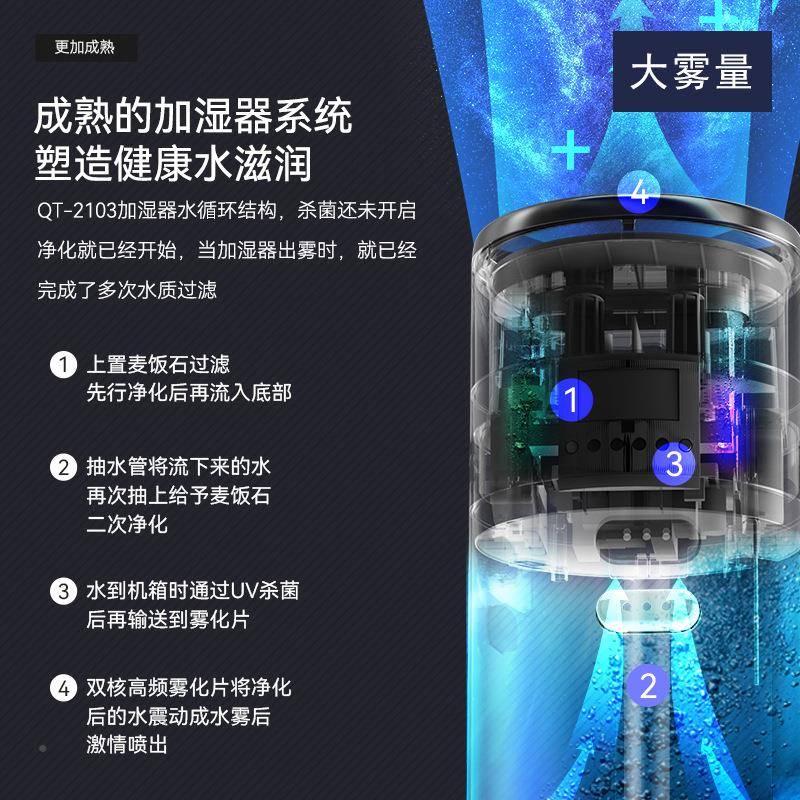雾量18L家用大量容T-2103加雾湿器落地立式卧室空调大房超声波化