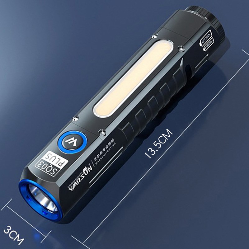 沃尔森强光户外超亮远射充电手x电电筒工作灯磁铁家用sq便携露营