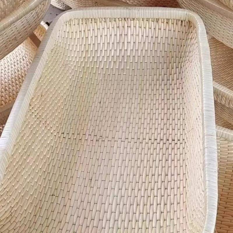 筐柳编笸箩藤收纳筐长家方形馒头用大号现捞DAI箩编筐簸箕柳条饼