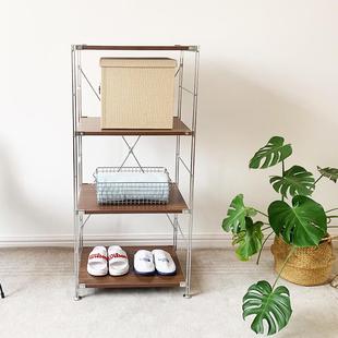 钢木室搁架落式 可卸铁艺收拆金纳架厨房卧新款 日简约风格 帝达新款