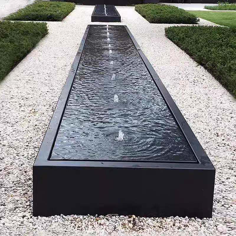 定制户外不锈钢喷泉水景池酒流850店售楼部属水摆件室外涌金流泉