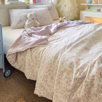 a类皱皱棉夏凉空调房睡碎薄被春夏家用被被MX741子被芯花单件午双