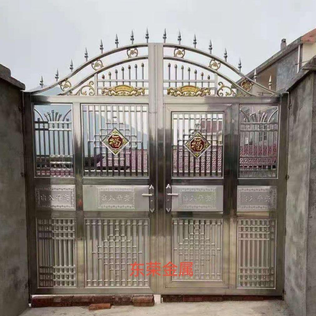 不锈钢门加厚双开门围墙