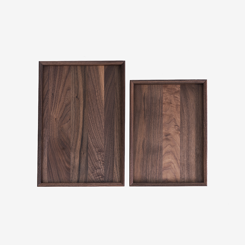 MUMO黑胡桃木  实木托盘 大号E小号简约茶盘茶盘家用茶具茶盘