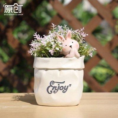 复古纸袋多肉花盆小号可爱卡通小动物创意造型精致多肉专用小花盆,家居饰品,花盆,淘宝优惠券,粉丝福利购,淘宝优惠卷
