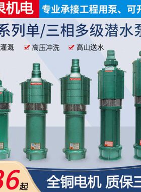02201泵农用高扬程D寸V级水井家用抽水机38农田Q灌溉多潜水泵寸v2