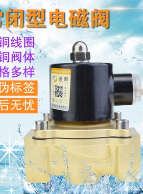 12v直124v常闭控制2206分电子水阀寸2电磁阀气阀开关V阀4分寸流