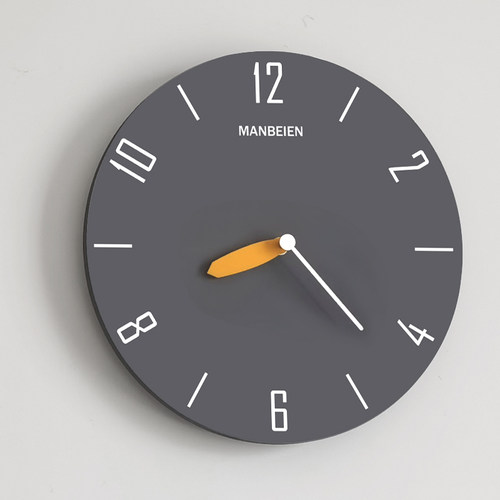 2023新款现代简约时钟挂墙创意钟表挂钟客M厅家用免打孔静音石英