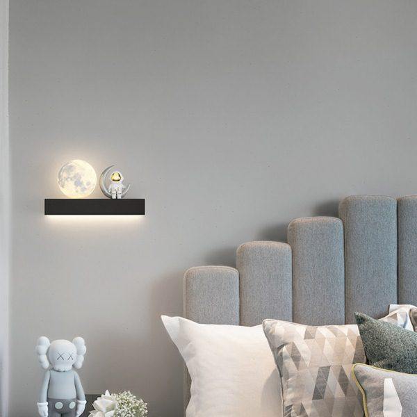 月球壁灯现代简约北欧创意宇航员儿童房间卧室床头灯背景墙氛围灯,家装灯饰光源,壁灯,淘宝优惠券,粉丝福利购,淘宝优惠卷