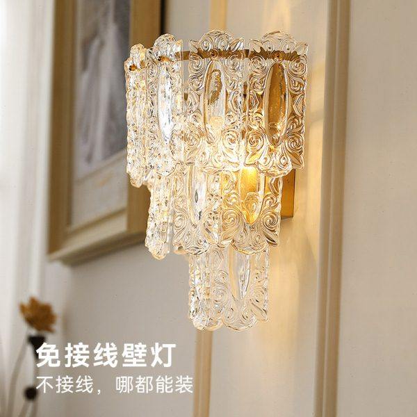 免布线法式轻奢壁灯客厅电视墙装饰奶油风卧室床头灯阳台玄关走廊,家装灯饰光源,壁灯,淘宝优惠券,粉丝福利购,淘宝优惠卷