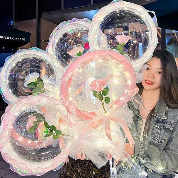 网红玫瑰花波波球发光520情人节带灯告白材料包花束气球摆摊,五金/工具,打气筒,淘宝优惠券,粉丝福利购,淘宝优惠卷