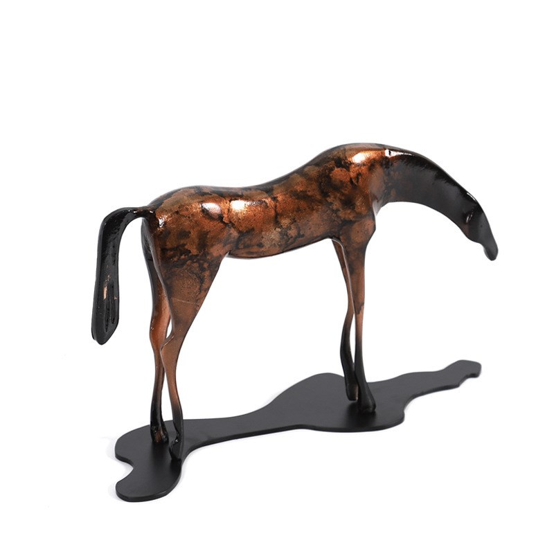现代新中式千里马摆件软装创意z流云几何抽象艺术品雕塑装饰品摆