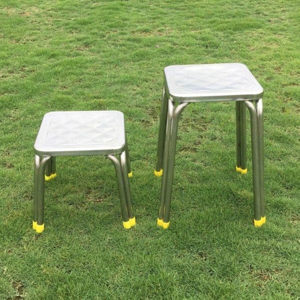 不锈钢方凳子时尚创意板凳家用餐凳加厚加固金属椅子工厂车间凳子